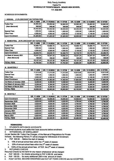 aca pampanga tuition fee